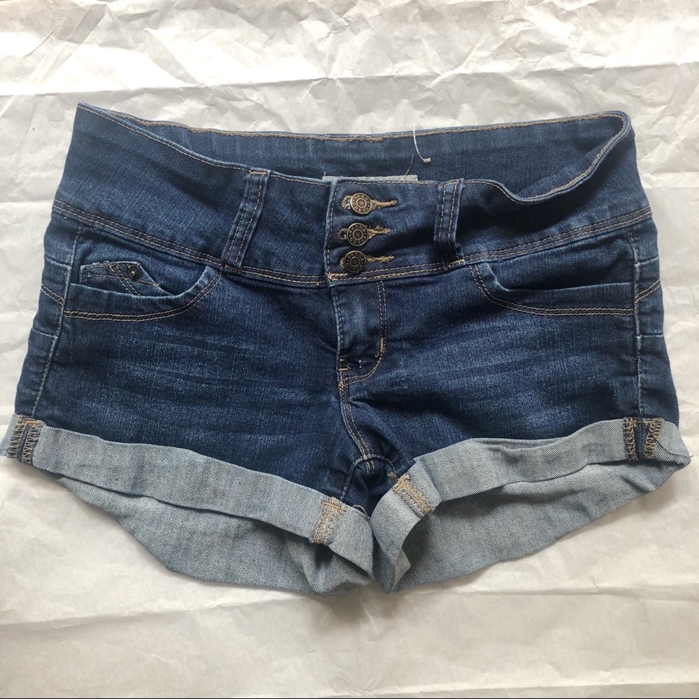 dark wash denim Guess shorts